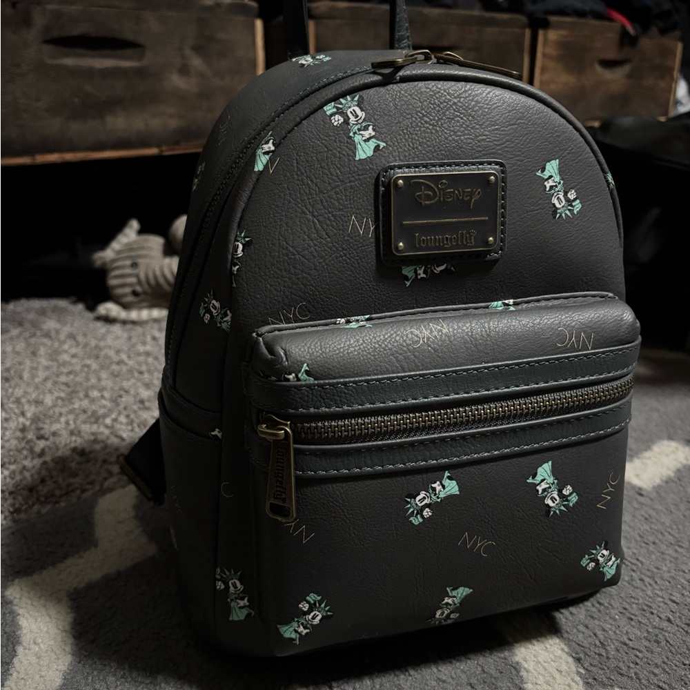 Loungefly Disney Black Backpack with Green Accents
